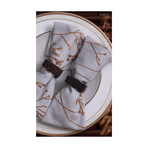 Serviettes en coton Premium Cafe 18x18 pouces 280TC, motif dessiné à la main personnalisé violet, pour les restaurants de luxe et les clients B2B d'exportation - Product Image 6