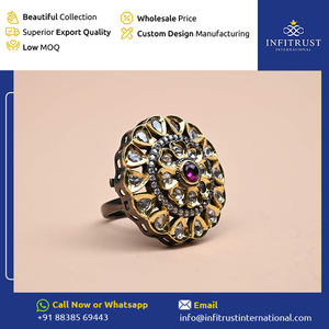 Oferta exclusiva en piedras blancas y rojas con motivos florales tachonados, sofisticados anillos brillantes perfectos para ocasiones especiales - Product Image 2