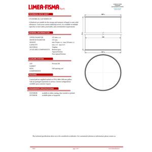 Lata cilíndrica de hojalata de la mejor calidad con apertura total, 155 mm, con tapa a presión y capacidad total de 1,1 a 3,5 litros. - Product Image 2