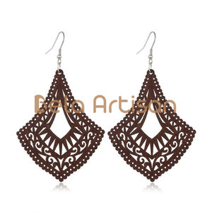 Pendientes de araña vintage de latón hechos a mano para mujer-Joyería elegante ligera de estilo bohemio - Product Image 5