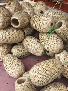 Lampe suspendue en bambou pour restaurant, luminaire décoratif en rotin - Product Image 6