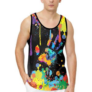 Débardeurs de sport pour hommes, personnalisés, respirants, à col rond, en tricot, à sublimation, pour la course à pied et la salle de sport, vente en gros OEM - Product Image 3