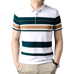 2026 Hot Sale High Quality Short Sleeve Turn Collar Solid Casual <b>Slim</b> <b>Fit</b> Anti-Wrinkle 100% Cotton Jersey Men's for <b>Shirts</b> - Product Image 3