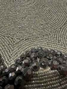 Mantel Individual con cuentas, cargador redondo hecho a mano para comedor de lujo y decoración de vacaciones, pieza única hecha a mano con cuentas, mantel, inauguración de la casa - Product Image 2