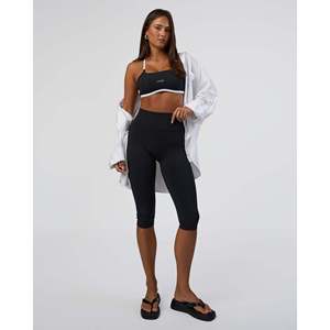 Soutien-gorge de sport rembourré imprimé Liberate pour femme - Léger, décontracté, pour la gym et l'entraînement, noir-blanc - Product Image 5