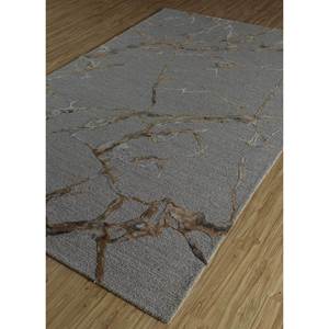 Tapis Genesis gris et noir en laine et viscose tufté à la main, motif abstrait pour usage domestique - Taq-4390 - Product Image 2