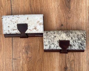 Portefeuille en cuir de fourrure de vachette embrayage cheveux sur fourrure de peau multi-usages sac à main en cuir de veau pochette pochette Western femmes utilise pochette - Product Image 3