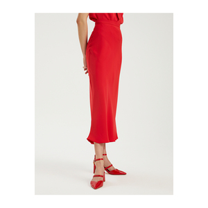 Falda Midi Casual de Satén para Mujer, Transpirable, de Alta Calidad, de Turquía - Product Image 5