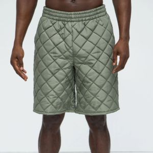Hot Sale Custom Lightweight Quilted Streetwear Shorts Premium Quality New Style Solid Pattern Short Breathable Nonwoven Weaving - Product Image 4