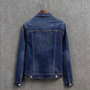 Veste en jean décontractée pour femmes avec logo personnalisé de qualité supérieure manteau en jean boutonné à manches longues veste en jean pour femmes - Product Image 2