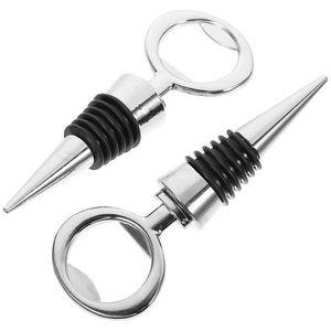 Tapón de Botella de Vino Personalizable, Duradero, con Borde Biselado, Chapado en Metal Color Gris Acero, Diseño Lujoso con Superficies Facetadas que Captan la Luz - Product Image 2