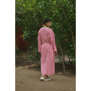 Women's Reversible Cotton <b>Kimono</b> Robe Lightweight Boho Loungewear with Pockets Spa <b>Beach</b> Resort Outfit Breathable One Size - Product Image 3