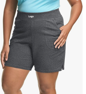 Short de sport en jersey de coton respirant à séchage rapide pour femme de grande taille Style décontracté avec taille moyenne durable et coupe-vent - Product Image 3