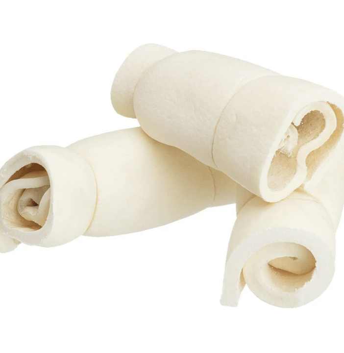 Top Dog Chews Beef Cheek Rolls Paquete de 5 huesos de perro de larga duración para masticadores agresivos Golosinas Para Perros Sin cuero crudo