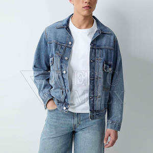 Veste vintage en jean délavée à l'acide pour hommes vêtements d'extérieur délavés OEM Streetwear à la mode veste en jean délavés à l'acide - Product Image 3