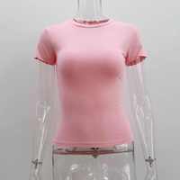 Camiseta Premium Elástica de Corte Ajustado para Mujer, 100% Algodón, Ropa Urbana de Verano, Transpirable, de Secado Rápido, al por Mayor