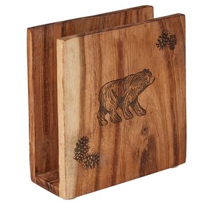 Stylish Kitchen and Dining Room Table Decor Durable and Elegant Napkins Holder Rustic Charm and Laser Custom Design - Product Image 6