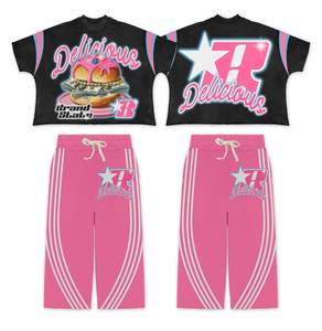 2025 hiver nouveau Design de mode survêtement sérigraphie comprend un pantalon haute qualité personnalisable DTG bande latérale grande taille - Product Image 4