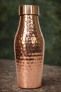 Botella de cobre, botella de cobre de grado alimenticio de 500 ml, botella de agua ayurvédica de cobre, botella de cobre 100% puro para beber saludable - Product Image 4