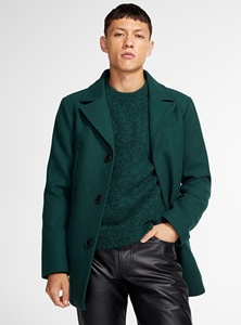 <b>Mens</b> Fashion Warm Long Coat <b>Mens</b> Solid Long Sleeve <b>Knee</b> <b>Length</b> Long Trench Coat Casual Long Coat - Product Image 3