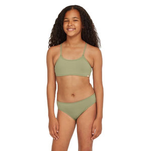 Conjunto de Tankini Verde Menta para Mujer Talla Grande, Tirantes Cruzados Florales, Poliéster y Spandex Personalizado, Dos Piezas, Secado Rápido, OEM, para Playa - Product Image 6