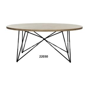 Juego de mesa auxiliar de diseño moderno de 2 piezas con mesa de centro de acabado de madera para la decoración del comedor de la sala de estar del hogar - Product Image 4
