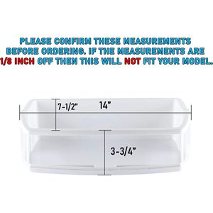 AAP73631503 Bac de rangement droit pour porte de réfrigérateur LG, Kenmore, Sears – Pièce en plastique pour usage domestique et hôtelier – Neuf - Product Image 2