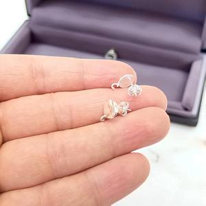 Pendientes de tuerca redondos de plata esterlina-Hallazgos de pendientes de poste de 11 MM - Product Image 3