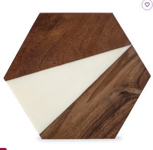 Posavasos de té de madera maciza decorativo de diseño elegante, almohadilla aislante de resina, posavasos personalizados para el hogar y la cocina - Product Image 4