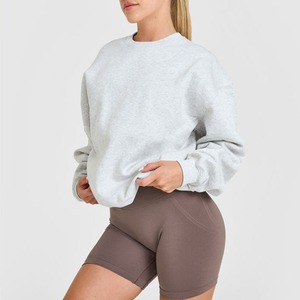 Sudadera con Cuello Redondo para Mujer, Sudadera con Capucha de Forro Polar, Ropa Urbana, Manga Larga, Estilo Holgado, Tops para Mujer - Product Image 3