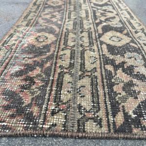 Vintage 1.6x2.2 ft Rug, Turkish Rug, <b>Brown</b> Persian <b>Wool</b> Rug - Product Image 5