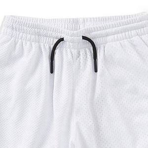 <b>White</b> Mesh Basketball Shorts With <b>Black</b> Stripe Custom Logo Sportswear - Product Image 3