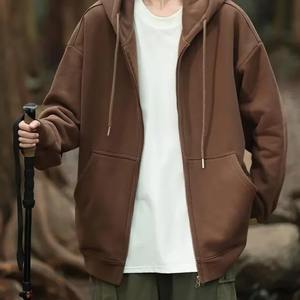 Extérieur décontracté polaire doublé sweat à capuche ouvert hommes printemps 2025 automne Style lourd veste à capuche Couples haut - Product Image 6