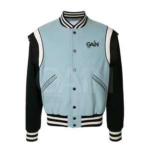 Venta al por mayor Hombres Letterman Chaqueta de invierno Logotipo bordado personalizado en College Varsity Prendas de abrigo - Product Image 1