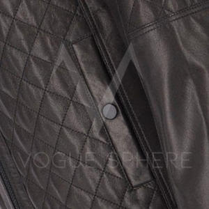 Chaqueta de Cuero para Hombre de Alta Calidad, Chaquetas de Cuero Estilo Bomber para Hombre, Chaquetas de Cuero Elegantes para Hombre 2025, Logotipo Personalizado - Product Image 6