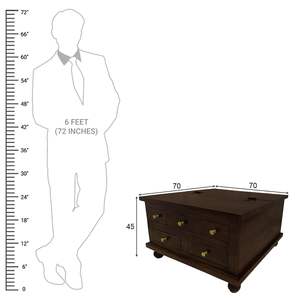 Mesa de centro Barmer Center Color nogal exclusivo disponible en material de madera de la mejor calidad para comedor y dormitorio para vender - Product Image 2