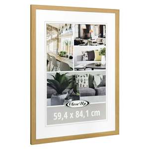 Marco de Fotos de Madera Estilo Clásico DIN A1, 59.4 x 84 cm, Madera de Haya Clara, Decoración para Fotos, MDF, Aluminio, Disponible en A3 y A5 - Product Image 1