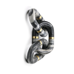 โซ่ตกแต่งหินอ่อนดำพรีเมียม พร้อมลายทองเหลือง สำหรับตกแต่งบ้านและสวนอย่างมีศิลปะ ผลิตในอินเดีย จำหน่ายราคาส่ง - Product Image 4