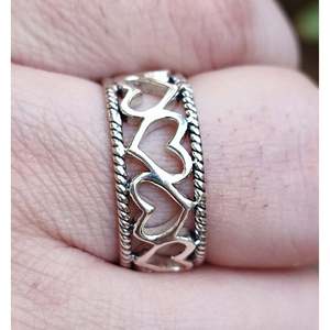 Anillo Circular de Plata de Ley 925 Hecho a Mano para Mujer, Chapado en Oro de 18K, con Incrustaciones, Idea de Regalo de Navidad - Product Image 1