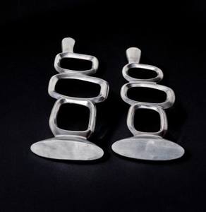 Bougeoirs en aluminium en forme de cercle Bougeoirs décoratifs modernes pour mariage d'hôtel à la maison et centre de table décoratif - Product Image 4