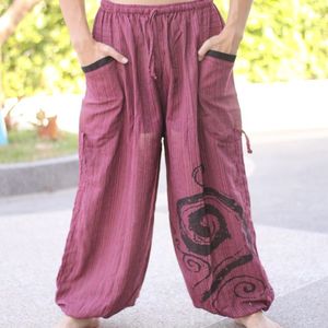 Pantalon en toile léger et respirant, décontracté et écologique, avec cordon de serrage, fabriqué en Thaïlande pour l'exportation, vente en gros - Product Image 4