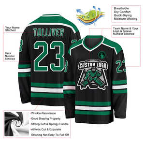 Huaifa Products OEM maillot de hockey sur glace professionnel en polyester personnalisé par sublimation pour les sports d'équipe - Product Image 4