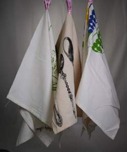 Torchons 100% en coton biologique faits à la main Conception personnalisée Serviettes de cuisine réutilisables durables à séchage rapide Jetables écologiques - Product Image 6