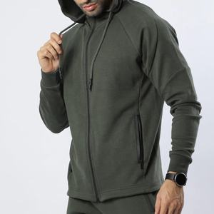 High Quality Men's Zip-up Gym Fitness Hoodie with Custom Logo Embroidered Sport Plain Hoodie for Summer Wholesale - Product Image 1