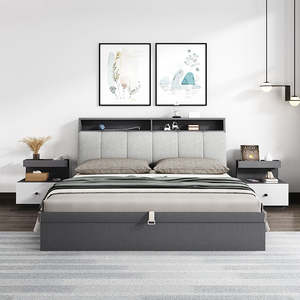 Низкая цена, гарантированное качество, современный дизайн, кровать размера «Queen-Size», мебель для дома, спальный набор, гостиничная квартира, кровать для хранения, кровать размера «King-Size» - Product Image 3