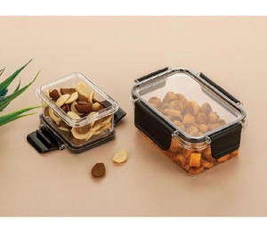 Eco Friendly <b>Microwaveable</b> Glass Food Storage Container Set Stackable Airtight Containers For Home Kitchen Meal Prep - Product Image 6