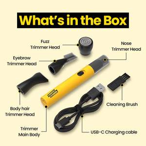 Tondeuse rechargeable 4-en-1 pour nez et oreilles pour hommes – Épilation sans accroc pour le nez, les oreilles, les sourcils et le corps - Product Image 3