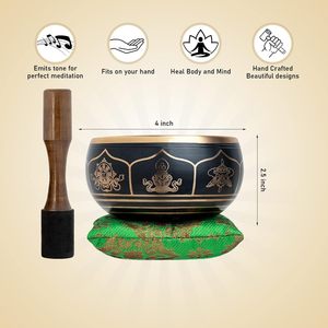 Fabricant de bols chantants de haute qualité Bol sonore de méditation Fabricant de bols chantants himalayens en laiton Bronze tibétain - Product Image 5