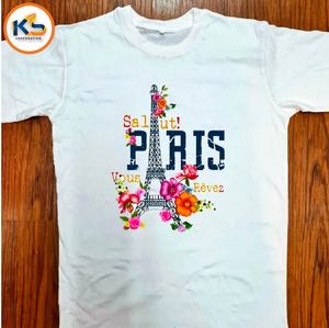T-shirts pour hommes en coton 100% tricoté sur mesure avec marquage OEM |   T-shirts écologiques respirants et lavables, impression sérigraphique durable - Product Image 1