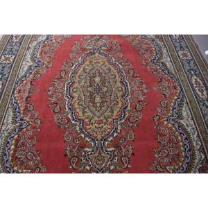 Turkish Vintage Rug, 0.7x10.8 ft <b>Runner</b> Rug, <b>Red</b> Patchwork Rug - Product Image 5
